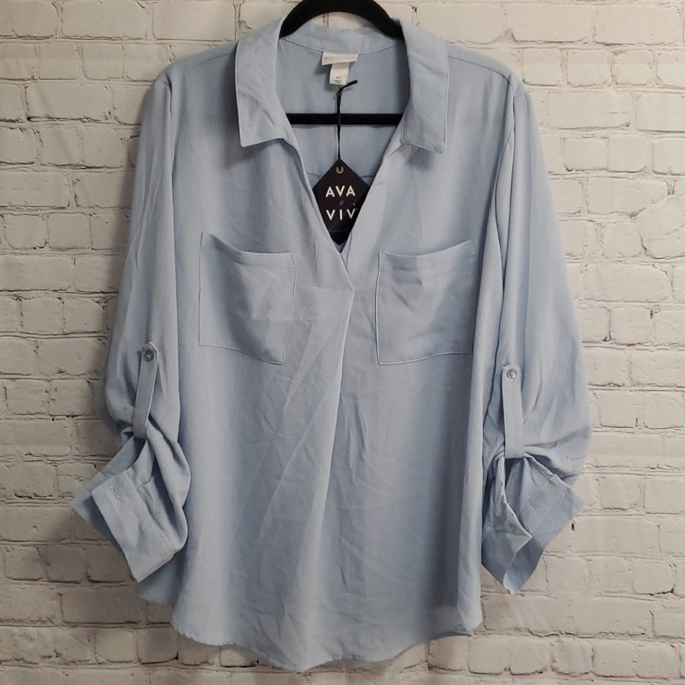 Ava & Viv Blouse Women's Size 2X #C4